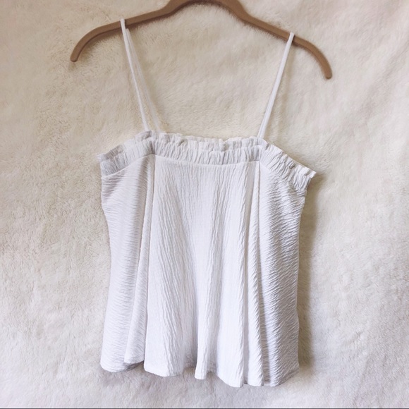 flowy white spaghetti strap top